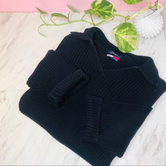 vsco 90s ribbed Tommy Hilfiger oversized sweater - Picture 8 of 8